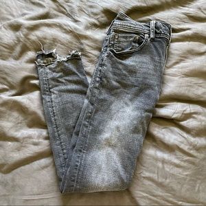 Free people black distressed jeans